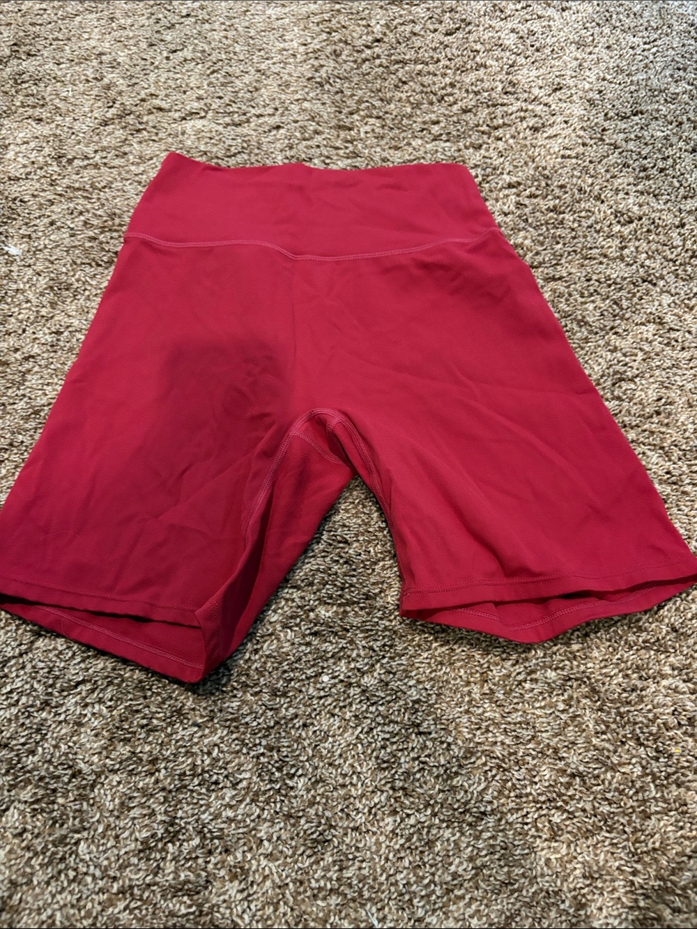 🍒Balance Athletica High-Rise Bike Shorts in Deep Wine Red 🍒